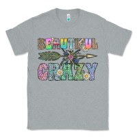 Heather Grey beautiful crazy Classic Tee - CowhideDigitalArt