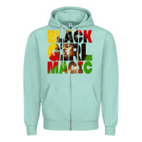 Seafoam black girl magic juneteenth Zipper Hoodie - HRA Design Shop