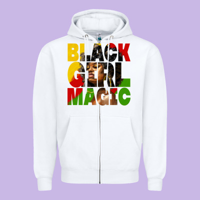 Black Girl Magic Juneteenth Zipper Hoodie Designed By Hra Design Shop