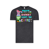 Vintage Black this bunny hops on coffee Vintage Tee - Zillion Design Studio