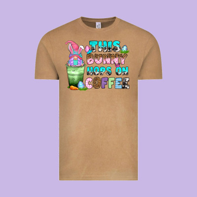 This Bunny Hops On Coffee Vintage Tee Designed By Zillion Design Studio