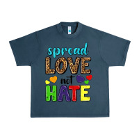 Midnight Navy spread love not hate Urban Heavy Tee - texasbilliewilder