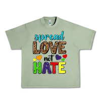 Oil Green spread love not hate Urban Heavy Tee - texasbilliewilder