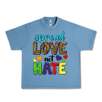 Pebble Blue spread love not hate Urban Heavy Tee - texasbilliewilder