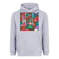 Heather Grey floral easter gnomes seamless pattern Heavyweight Hoodie - Artiststas