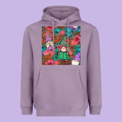Floral Easter Gnomes Seamless Pattern Heavyweight Hoodie Designed By Artiststas