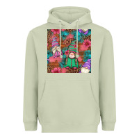 Matcha floral easter gnomes seamless pattern Heavyweight Hoodie - Artiststas