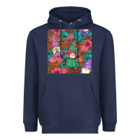 Navy floral easter gnomes seamless pattern Heavyweight Hoodie - Artiststas
