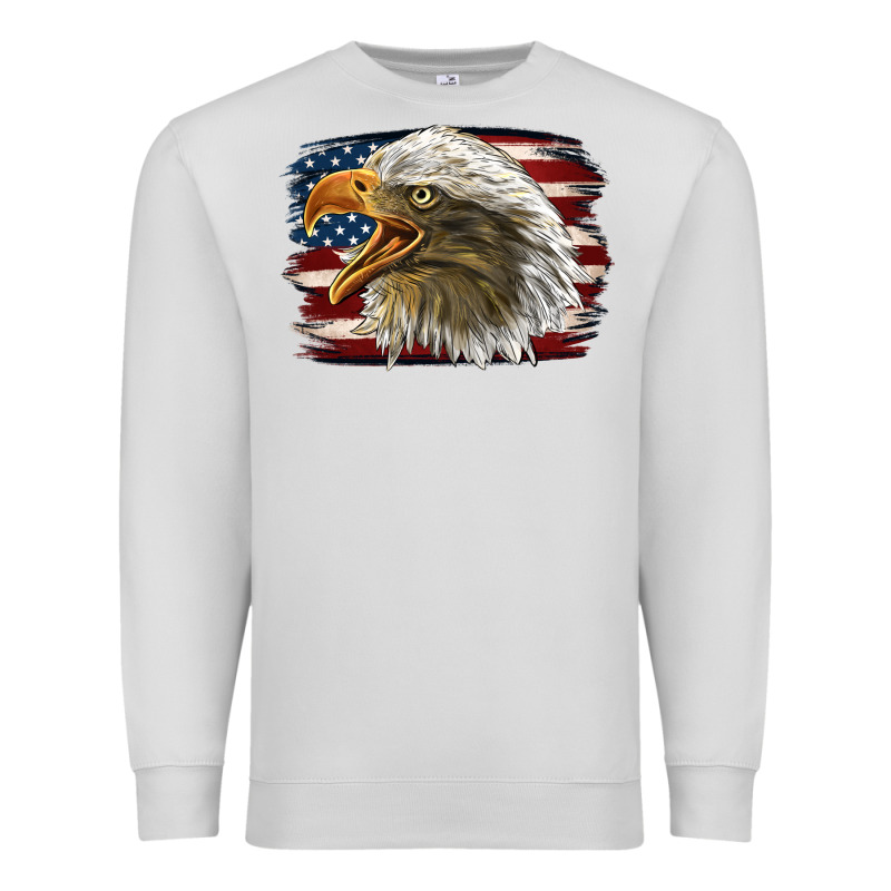 American Flag Eagle Premium Sweatshirt by LillyAllenDesigns | Teevron