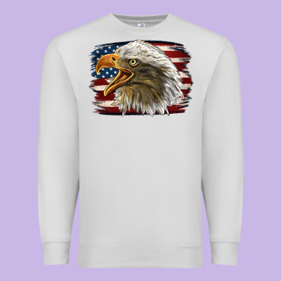 American Flag Eagle Premium Sweatshirt Designed By Lillyallendesigns