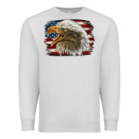 Dove Grey American Flag Eagle Premium Sweatshirt - LillyAllenDesigns