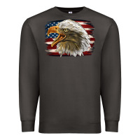 Smoke American Flag Eagle Premium Sweatshirt - LillyAllenDesigns