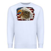 White American Flag Eagle Premium Sweatshirt - LillyAllenDesigns