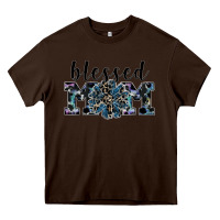 Chocolate Brown blessed mom Heavy Core Tee - SublimationCraftShop