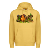 Antique Gold camping love Premium Hoodie - NancyCooperArtShop