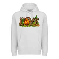 Dove Grey camping love Premium Hoodie - NancyCooperArtShop