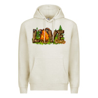Oatmeal Heather camping love Premium Hoodie - NancyCooperArtShop