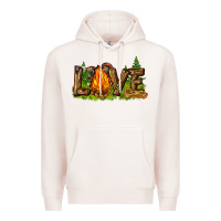 Pale Pink camping love Premium Hoodie - NancyCooperArtShop