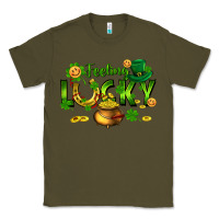 Army Green feeling lucky Classic Tee - FaDigitalArtStudio