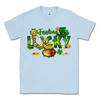 Dusty Blue feeling lucky Classic Tee - FaDigitalArtStudio
