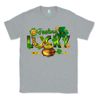 Heather Grey feeling lucky Classic Tee - FaDigitalArtStudio