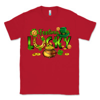 Red feeling lucky Classic Tee - FaDigitalArtStudio