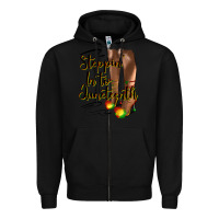 Black steppin' in to juneteenth heels Zipper Hoodie - HRA Design Shop