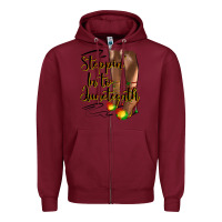 Burgundy steppin' in to juneteenth heels Zipper Hoodie - HRA Design Shop