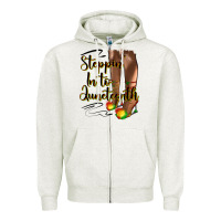 Oatmeal Heather steppin' in to juneteenth heels Zipper Hoodie - HRA Design Shop
