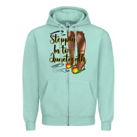 Seafoam steppin' in to juneteenth heels Zipper Hoodie - HRA Design Shop