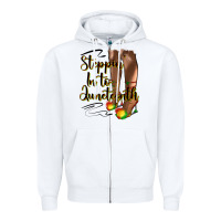 White steppin' in to juneteenth heels Zipper Hoodie - HRA Design Shop