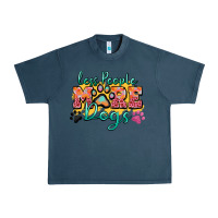 Midnight Navy less people more dogs paw zillion Urban Heavy Tee - Zillion Design Studio