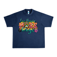 Navy less people more dogs paw zillion Urban Heavy Tee - Zillion Design Studio