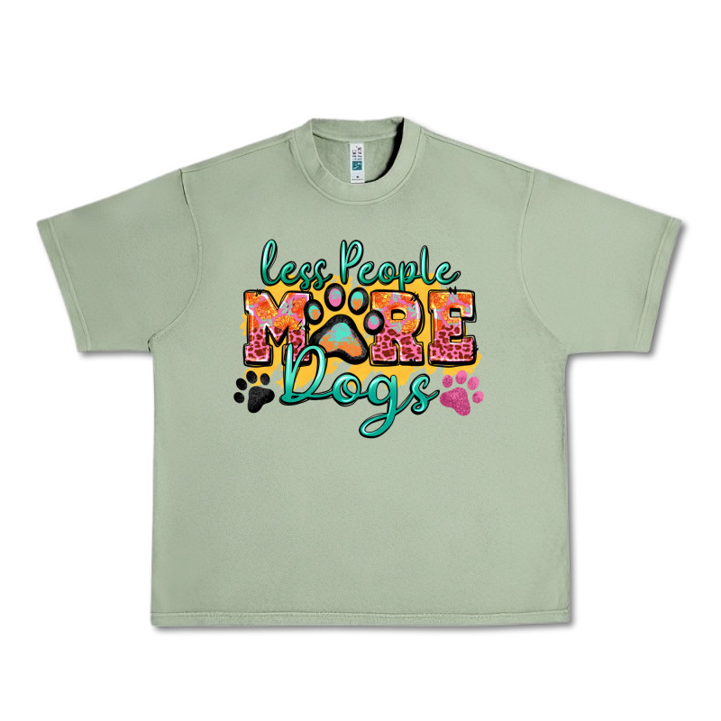 Less People More Dogs Paw Zillion Urban Heavy Tee by Zillion Design Studio | Teevron