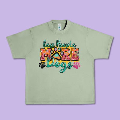 Urban Heavy Tee less people more dogs paw zillion