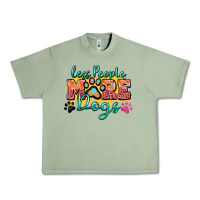 Oil Green less people more dogs paw zillion Urban Heavy Tee - Zillion Design Studio