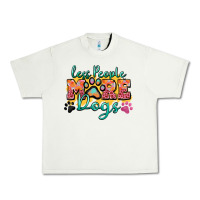 Pistachio less people more dogs paw zillion Urban Heavy Tee - Zillion Design Studio