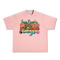 Salmon less people more dogs paw zillion Urban Heavy Tee - Zillion Design Studio