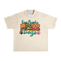Sandshell less people more dogs paw zillion Urban Heavy Tee - Zillion Design Studio