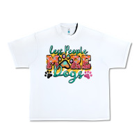 White less people more dogs paw zillion Urban Heavy Tee - Zillion Design Studio