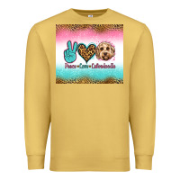 Antique Gold peace love labradoodle Premium Sweatshirt - Jasminsmagicworld