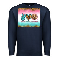 Navy peace love labradoodle Premium Sweatshirt - Jasminsmagicworld