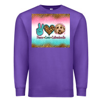 Purple peace love labradoodle Premium Sweatshirt - Jasminsmagicworld