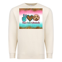Sandshell peace love labradoodle Premium Sweatshirt - Jasminsmagicworld