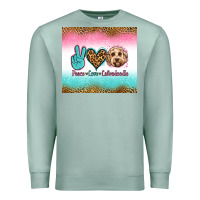 Seafoam peace love labradoodle Premium Sweatshirt - Jasminsmagicworld