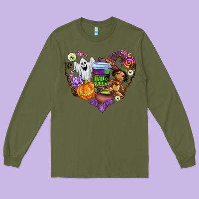 Halloween Long Sleeve Tee Designed By Adodesignshop