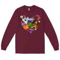 Burgundy halloween Long Sleeve Tee - AdoDesignShop