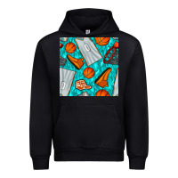 Black basketball uniform and hoop seamless pattern Urban Hoodie - BundleAndBundleShop