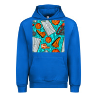 Cobalt basketball uniform and hoop seamless pattern Urban Hoodie - BundleAndBundleShop