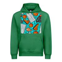 Emerald basketball uniform and hoop seamless pattern Urban Hoodie - BundleAndBundleShop